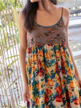 Natural Life Gigi Mini Floral Spaghetti-Strap Summer Dress in Multicolor